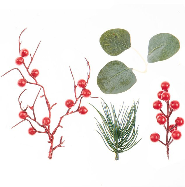Rico Design Deko-Set Scheinbeeren und Zweige in Rot und Grün für die Winter- und Vorweihnachtszeit - Bild 1