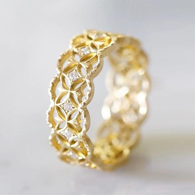 Huitan Fingerring, Gold, Zirkonia, Damen - Bild 1