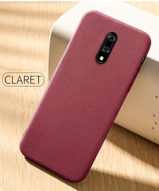 Matte Sandstein Silikon Handyhülle für OnePlus 7 8 Pro 5T 6T 6 in Beige und Rot - Bild 1