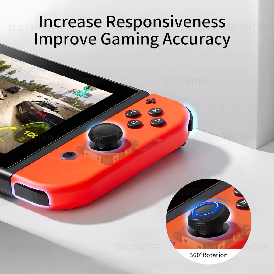 Hall-Effekt-Joystick Ersatzteil für Nintendo Switch, Lite und OLED in Schwarz als 3D Analog Reparaturset und Controller Daumenstick - Bild 3