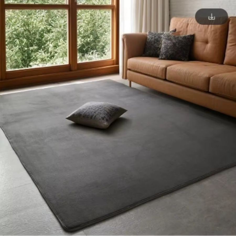 VIKAMA Moderner Korallensamt-Teppich, rutschfest, Blau/Grau, B/T: 120 x 80 cm - Bild 2