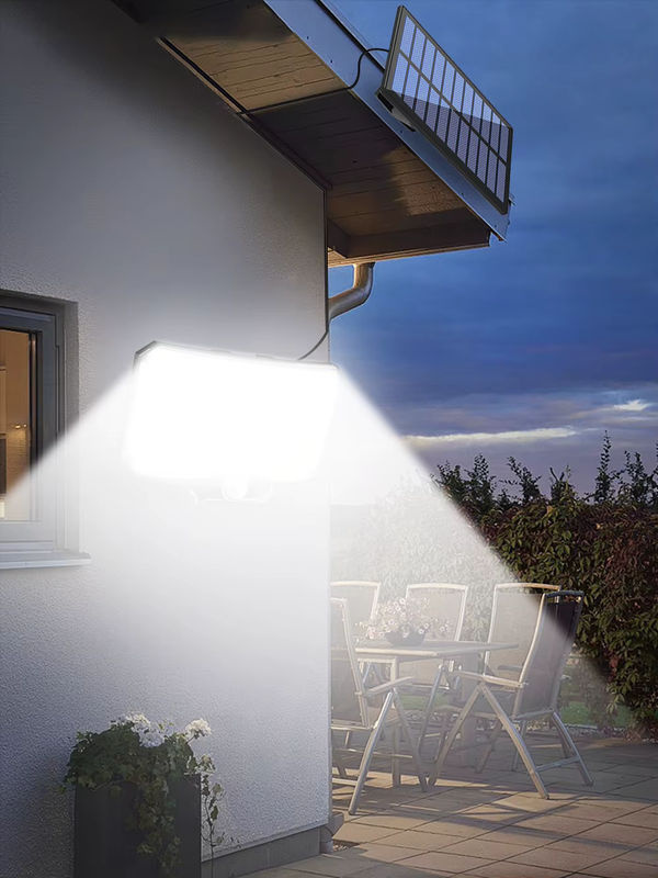 LED Solar-Bewegungsmelder-Leuchten für Außen mit Fernbedienung und 3 Modi, Wasserdichte Wandleuchten in Weiß für Garten und Hof - Bild 6