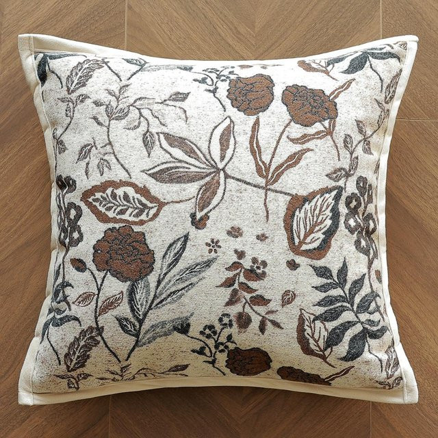 JMG Clothing Sofakissenbezug aus Samt mit floraler Stickerei in Weiß, B/H: 45 x 45 cm - Bild 1