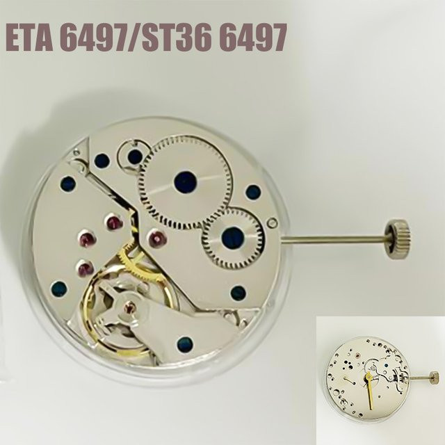 Seagull Uhrwerk ST36 6497, mechanisch, Handaufzug, Herren, Silber - Bild 1