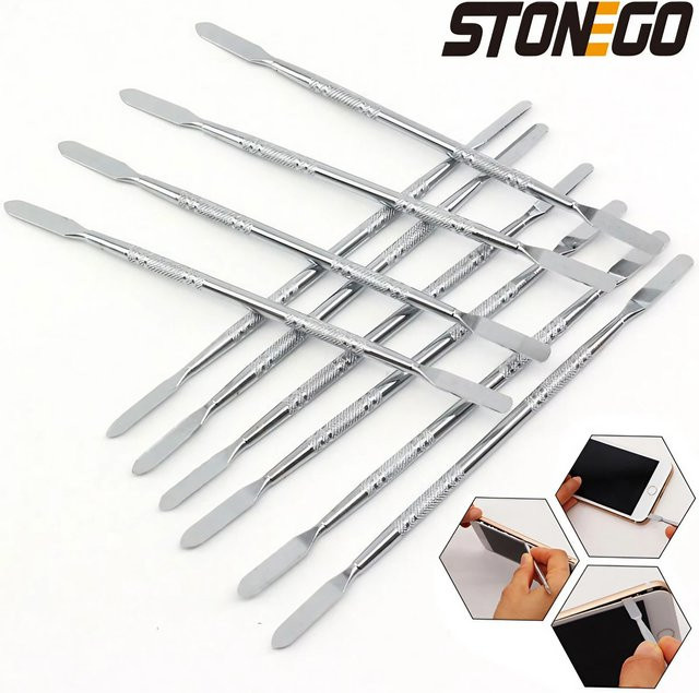 Stonego Universal Metall Handy Reparatur Hebel in Silber für Smartphone, Laptop und Tablet Bildschirm Reparatur - Bild 1