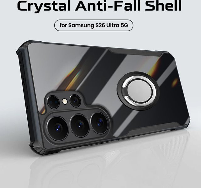 Transparente Acryl-Schutzhülle mit Magnetring und Ständer für Samsung Galaxy S26 Ultra und S26 Plus 5G - Bild 1