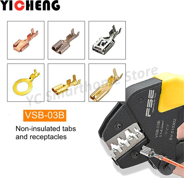 ZHENGYICHENG Ratschen-Crimpzange VSB-03B für nicht isolierte offene Stecker - Bild 1