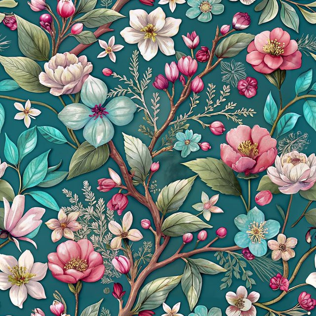 Selbstklebende Blumen-Tapete von Meihodan in Grün, modernes strukturiertes Vinyl-Kontaktpapier zum Abziehen und Aufkleben - Bild 1
