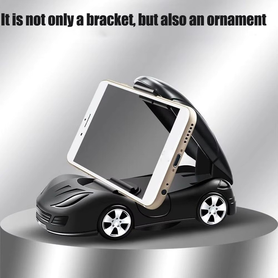 Universeller Auto Handyhalter mit 360 Grad Rotation als Modell Ornament für das Armaturenbrett in Schwarz - Bild 2