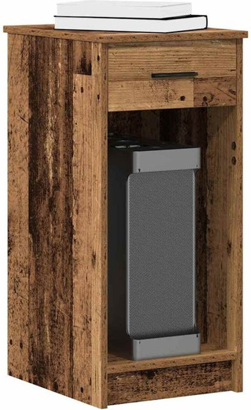 Vidaxl Computerschrank mit Schublade in Altholz-Optik Braun B: 35 cm, T: 45 cm, H: 77 cm - Bild 1