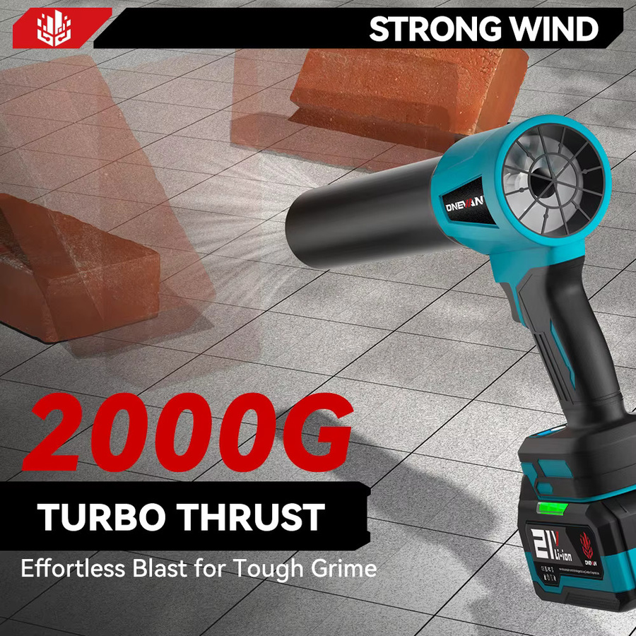 ONEVAN Bürstenloser Elektro-Turbogebläse-Jetventilator mit 300000RPM und 400M/S für Makita 18V Akku als Laubbläser und Staubblasgerät - Bild 5