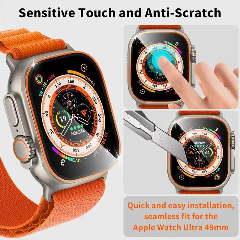 Apple Schutzfolie Glas, Apple Watch Ultra 49mm - Bild 4