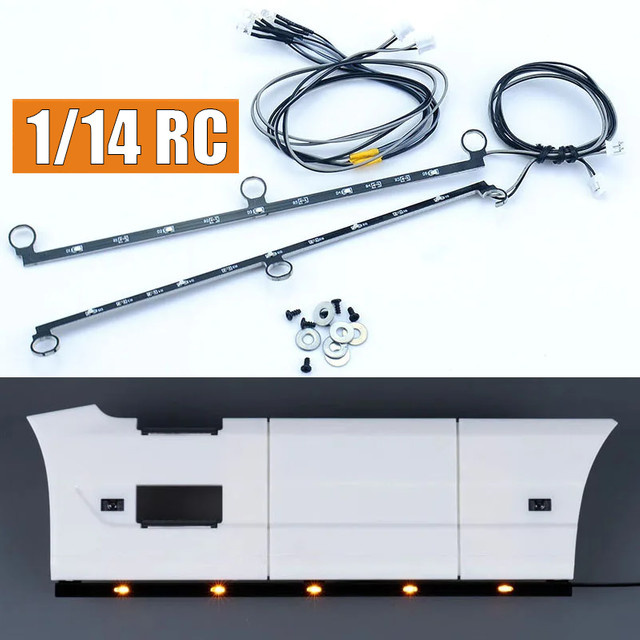 Volvo Tamiya, LED-Seitenleuchten PCB-Lichtplatine, 2-teiliges Set, 1:14 - Bild 1