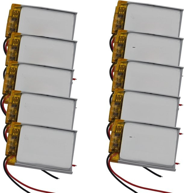 XINJ Li-Polymer Lithium-Ionen-Akku 3,7V 600mAh 2,22Wh Silber für MP4, MP5 und Aufnahmegeräte 602535 - Bild 1
