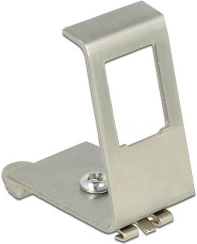 Delock 86259 Hutschienenadapter für Keystone Module IP20 mit Schraubbefestigung in Grau - Bild 1