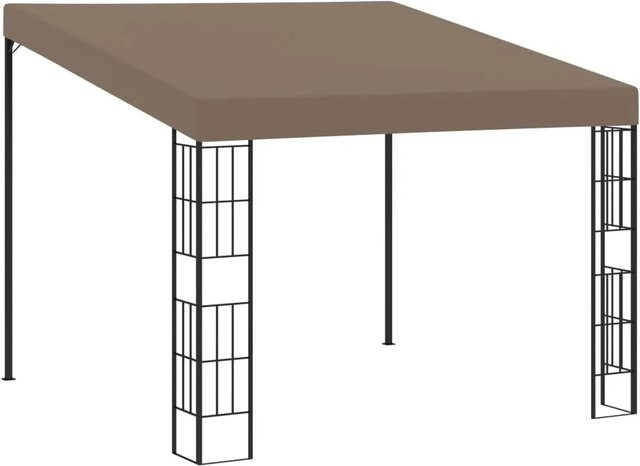 DELUKE Gartenpavillon Pergola LYMP in Taupe mit Stoffüberdachung, B/T: 300 x 300 cm - Bild 1