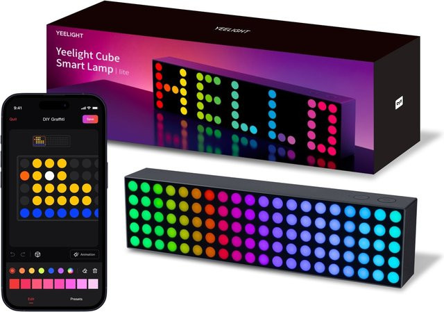 YEELIGHT Cube Lite WLAN RGB Tischleuchte in Multicolor und Weiß - Bild 1