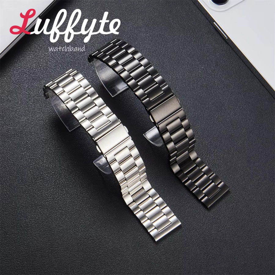 luffyte Uhrenarmband Edelstahl, Silber, Herren, 20 mm, 22 mm - Bild 2