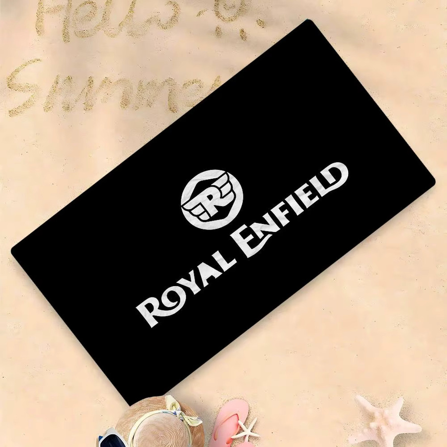 Potdemiel R-Royal E-Enfield Logo Anime Strandhandtuch für Kinder, Schwarz, Baumwolle - Bild 5