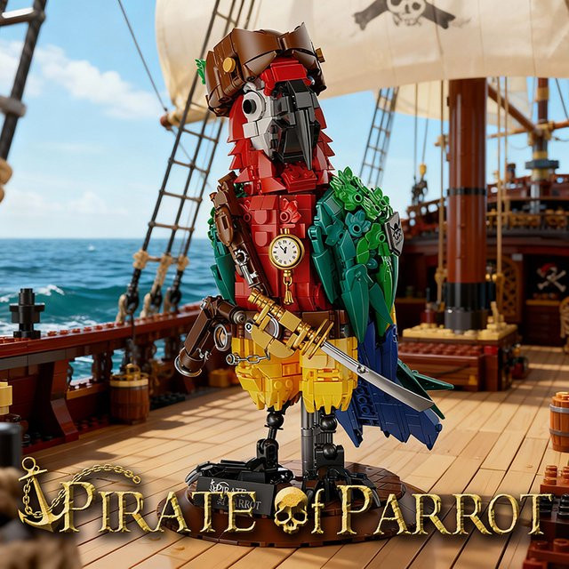 MENBIS Pirate Papagei, Bausteine, Tiere, Piraten - Bild 1