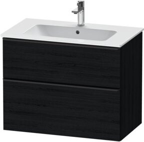 Duravit Waschtischunterschrank D-Neo in Schwarz und Weiß mit 1 Schublade und 1 Auszug, B/T/H: 81 x 46,2 x 62,5 cm - Bild 1
