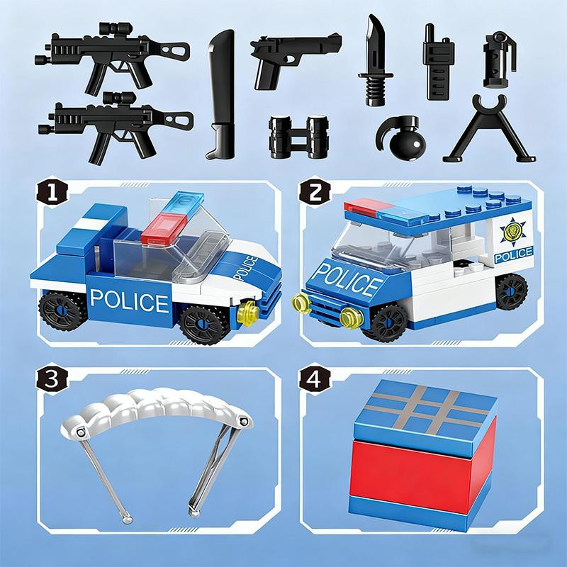 Linyi toy Polizei Weltraum Stadtgebäude Bausteine Sammelset - Bild 5