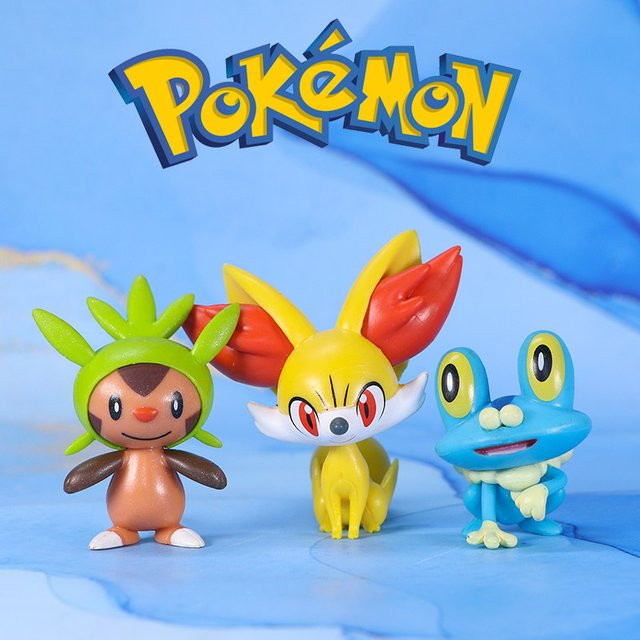 WCT Pokémon Generation 6 Starterfiguren Froakie, Chespin, Fennekin, Actionfigur, Set / Bundle - Bild 1