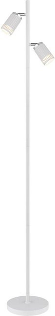 GLOBO Stehlampe in Weiß aus Aluminium und Metall mit 2 GU10 Brennstellen, B/T/H: 22 x 27,5 x 158 cm - Bild 1