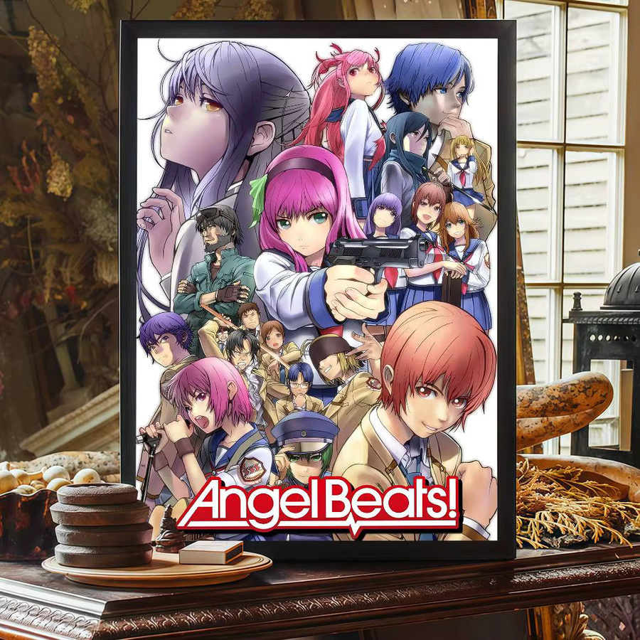 Retro A-Angel Beats Film Aufkleber aus Kraftpapier in Multicolor für dein Zimmer oder Café - Bild 4