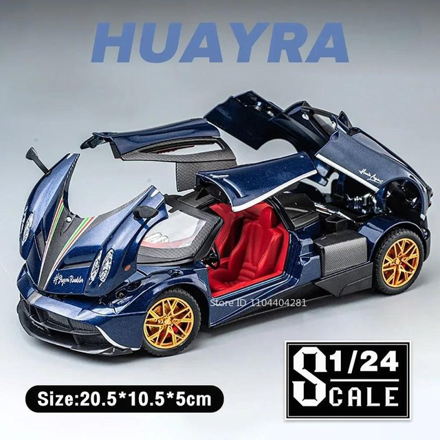 Linyi toy car Pagani Zonta Hp Huayra Legierung Miniaturauto, 1:24, mit Sound und Licht, ab 14 Jahren - Bild 1