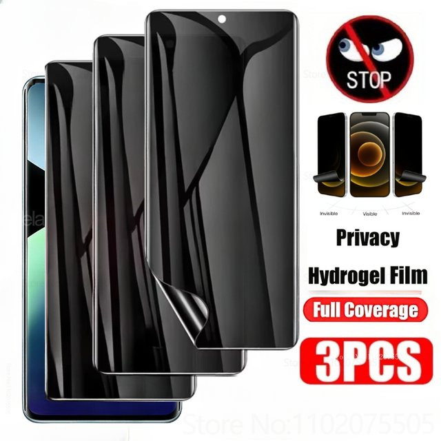 3er Pack Xiaomi Datenschutz Hydrogel Displayschutzfolie für Redmi Note 14 13 12 11 Pro Plus 5G 12S 11S 10S 9S sowie Redmi 14C 13C 12 5G 10C 9C - Bild 1