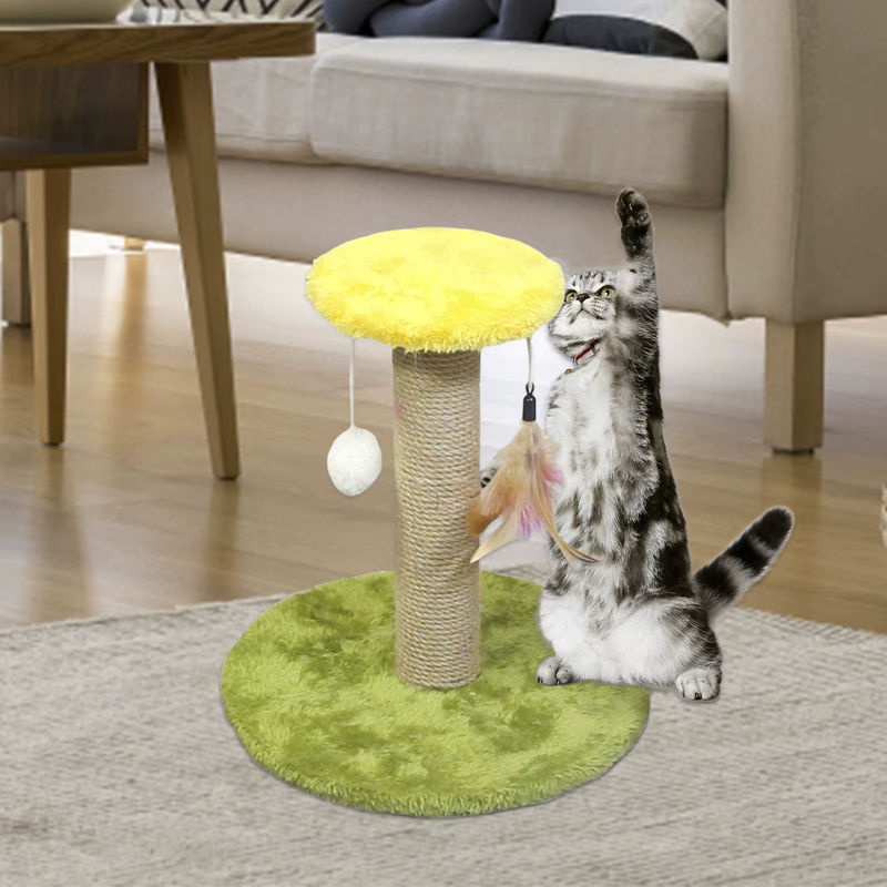 Homyl Kratzbaum für Katzen mit Sisalseil und Textil in Mehrfarbig - Bild 2