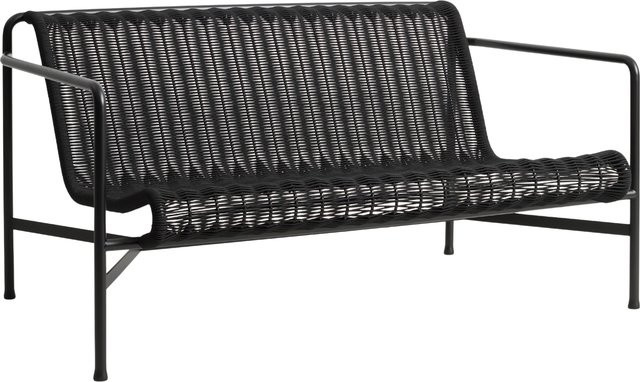 HAY Palissade Cord Lounge Sofa in Schwarz mit Stahlgestell und UV-beständiger Polyesterschnur - Bild 1
