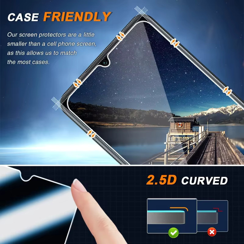 5er Pack Samsung Galaxy Anti-Spion Schutzfolie aus gehärtetem Glas für A11 A12 A13 A14 A15 A16 A17 A34 A35 A36 A51 A52 A53 A54 A55 A56 transparent - Bild 4