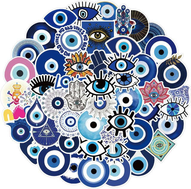 Charile Türkische Böser-Blick-Aufkleber, Cartoon-Graffiti-Aufkleber, 10-teiliges Set - Bild 1