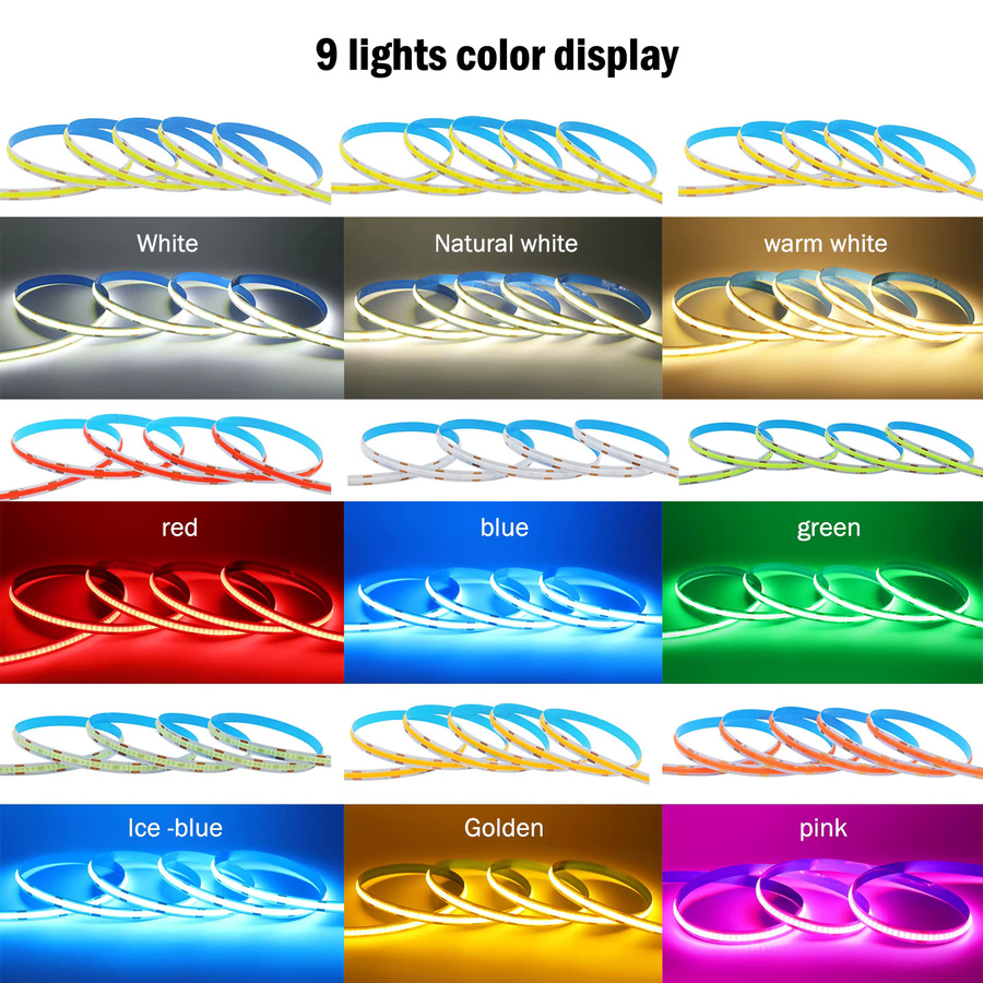 HEGEHE Dimmbarer USB COB LED-Streifen für TV-Hintergrundbeleuchtung, Multicolour - Bild 4
