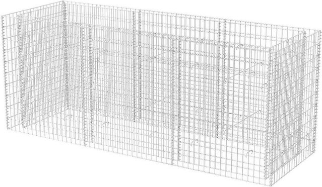 DELUKE Gabionen Hochbeet ROON aus verzinktem Stahl in Silber, B/T/H: 270 x 90 x 100 cm - Bild 1