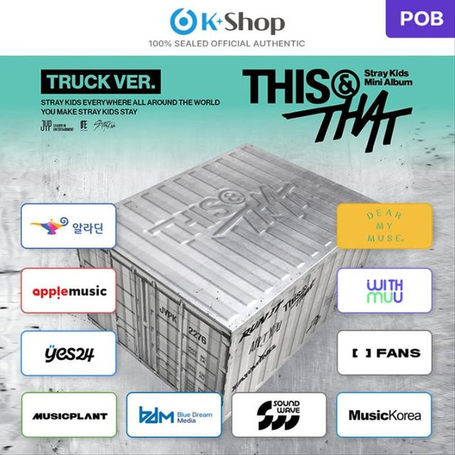 Stray Kids THIS & THAT TRUCK Version Musikalbum 3er Set in Grau - Bild 1