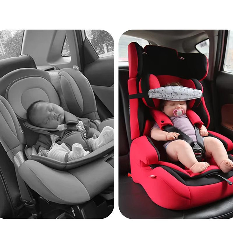 vvocci Baby-Sicherheitskissen als Schlafpositionierer und Kopfstütze mit Befestigungsgurt, verstellbar, Pink - Bild 2