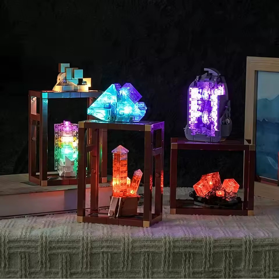 LEGO MOC Kristall-Edelstein-Bausteine, Mineralien-Sammlung, 880-teiliges Set - Bild 2