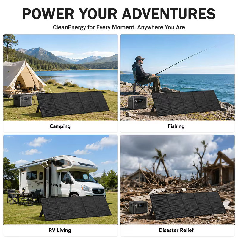 CHUBAN Tragbares faltbares Solarpanel 300W in Schwarz, IP68 wasserdichtes Solarladegerät für Powerstation, Wohnmobil und Camping - Bild 6