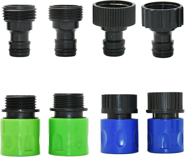 WYZXM Schnellkupplung Nippel mit 3/4 Zoll Gewinde männlich und weiblich als Schlauch und Rohr Adapter für Gartenschlauch und Bewässerungssysteme - Bild 1