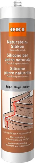 OBI Naturstein-Silikon Beige, schimmelresistent, 310 ml - Bild 1