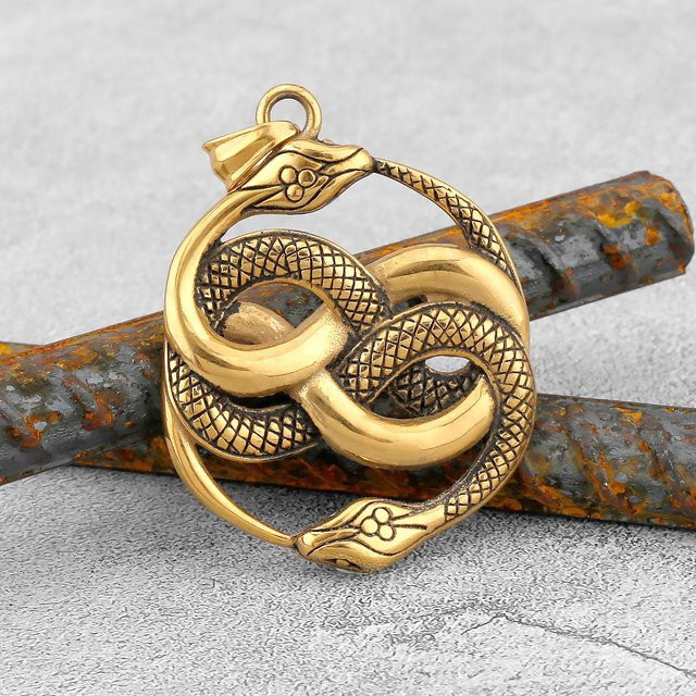 Rui Di Halskette Ouroboros Schlange, Edelstahl, Herren - Bild 1