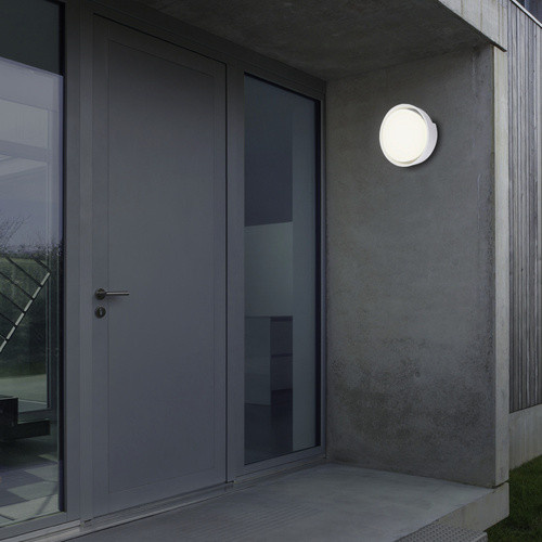 BRILONER LED-Außenwandleuchte in Weiß, rund, Durchmesser: 22 cm, Höhe: 6,8 cm - Bild 3