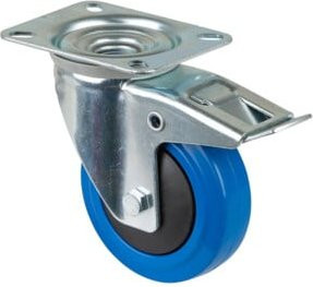 BS Transportrolle L420.B62.101 Lenkrolle mit Totalfeststeller in Blau mit Raddurchmesser 100 mm - Bild 1