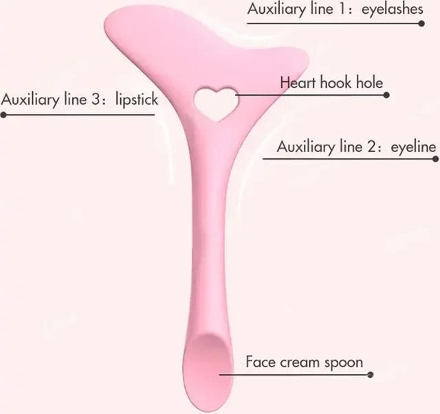 CNKESS Eyeliner-Anwendungshilfe, Silikon-Schablone, Gelb - Bild 1