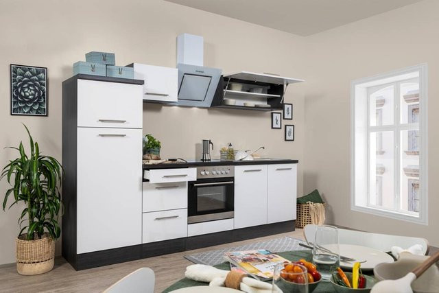 Respekta Küchenblock Premium in Eiche und Weiß mit Soft-Close-Türen, B/H/T: 270 x 200 x 60 cm - Bild 1