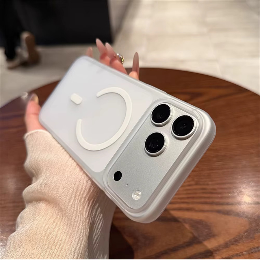 YUEDESHENG Magnetische iPhone Hülle mit Hartschale, Ultradünn und Mattiert, Transparent, Kompatibel mit MagSafe Wireless Charging - Bild 1