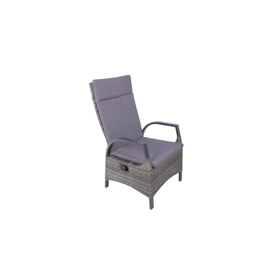 DELUKE Gartenstuhl 2er Set BERN Wetterfeste Outdoor Essstühle mit Aluminiumgestell und Kunststoffgeflecht in Schwarz, B/T/H: 47 x 58 x 113 cm - Bild 2